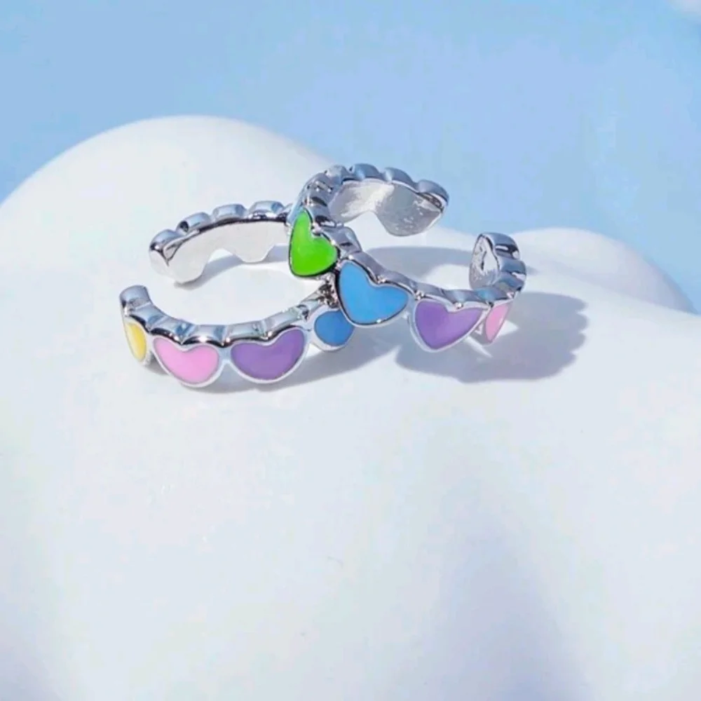 Care Bears Triple Heart Dangle Drop Earrings & Ear Cuffs New!